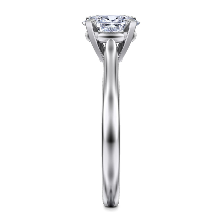 Michelle - 14K White Gold Oval Diamond Engagement Ring - Shot 5