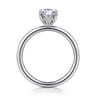 Elia - 14K White Gold Solitaire Pear Shape Diamond Engagement Ring - 0.05 ct