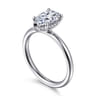 Elia - 14K White Gold Solitaire Pear Shape Diamond Engagement Ring - 0.05 ct
