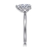 Elia - 14K White Gold Solitaire Pear Shape Diamond Engagement Ring - 0.05 ct
