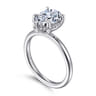 Cari - 14K White Gold Pear Shape Diamond Engagement Ring - 0.05 ct