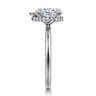 Rainah - 14K White Gold Pear Shape Diamond Engagement Ring - 0.11 ct