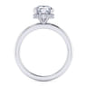 Rainah - 14K White Gold Pear Shape Diamond Engagement Ring - 0.13 ct