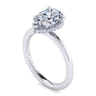 Rainah - 14K White Gold Pear Shape Diamond Engagement Ring - 0.13 ct