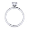 Ady - 14K White Gold Hidden Halo Pear Shape Diamond Engagement Ring - 0.04 ct