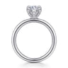 Daniele - 14K White Gold Pear Shape Solitaire Diamond Engagement Ring - 0.16 ct