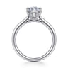 Aure - 14K White Gold Pear Shape Solitaire Diamond Engagement Ring - 0.05 ct