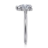 Aldon - 14K White Gold Pear Shape Diamond Engagement Ring - 0.08 ct