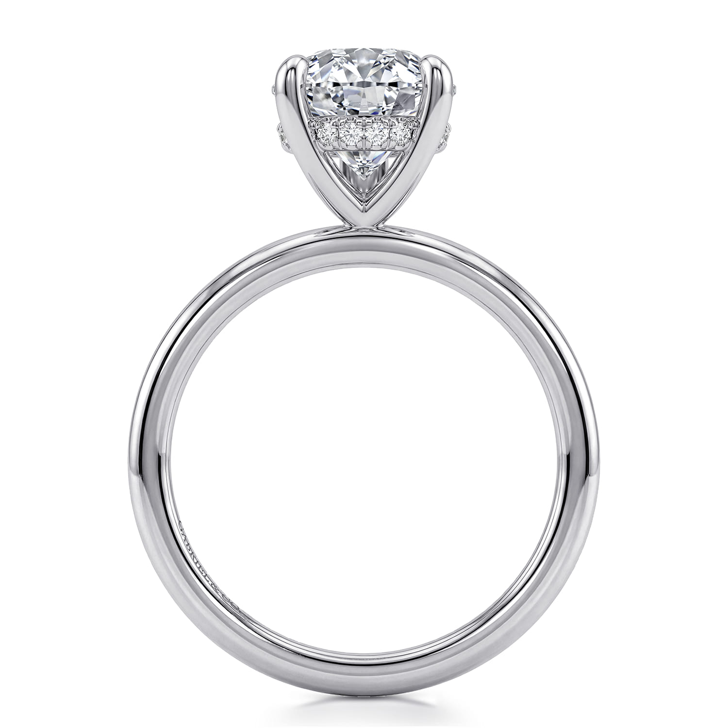 Anuk - 14K White Gold Pear Shape Diamond Engagement Ring - 0.07 ct - Shot 2