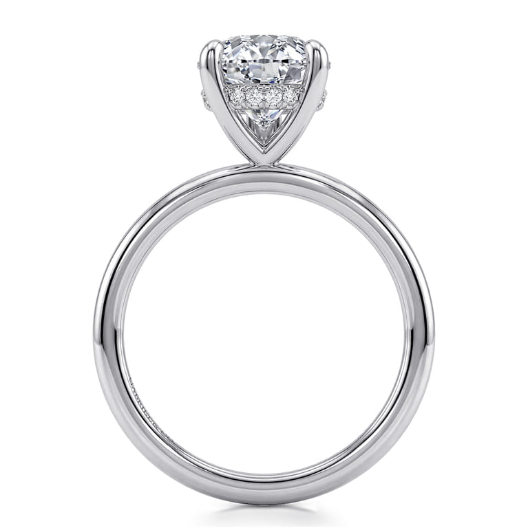Anuk - 14K White Gold Pear Shape Diamond Engagement Ring - 0.07 ct - Shot 2