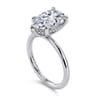 Anuk - 14K White Gold Pear Shape Diamond Engagement Ring - 0.07 ct