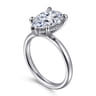 Peace - 14K White Gold Pear Shape Diamond Engagement Ring - 0.08 ct