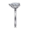 Peace - 14K White Gold Pear Shape Diamond Engagement Ring - 0.08 ct
