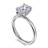 Peace - 14K White Gold Pear Shape Diamond Engagement Ring - 0.08 ct