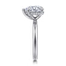 Peace - 14K White Gold Pear Shape Diamond Engagement Ring - 0.08 ct