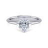 Ellis - 14K White Gold Pear Shape Diamond Engagement Ring