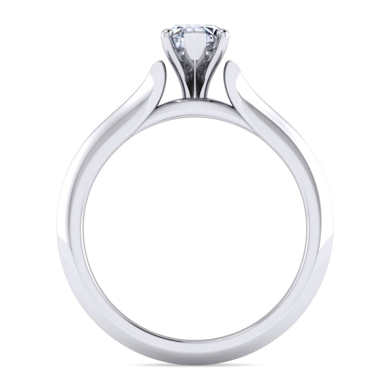 Ellis - 14K White Gold Pear Shape Diamond Engagement Ring - Shot 2