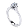Ellis - 14K White Gold Pear Shape Diamond Engagement Ring