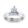 Paula - 14K White Gold Pear Shape Diamond Engagement Ring