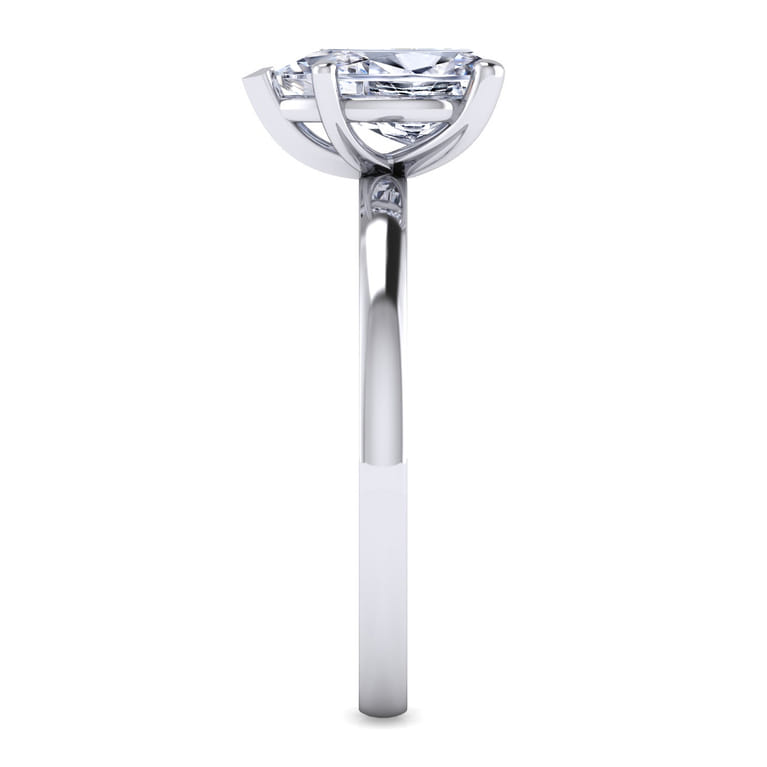 Paula - 14K White Gold Pear Shape Diamond Engagement Ring - Shot 5