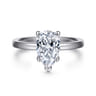 Paula - 14K White Gold Pear Shape Diamond Engagement Ring