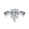 Paula - 14K White Gold Pear Shape Diamond Engagement Ring
