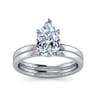 Paula - 14K White Gold Pear Shape Diamond Engagement Ring