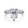 Lark - 14K White Gold Pear Shape Solitaire Engagement Ring