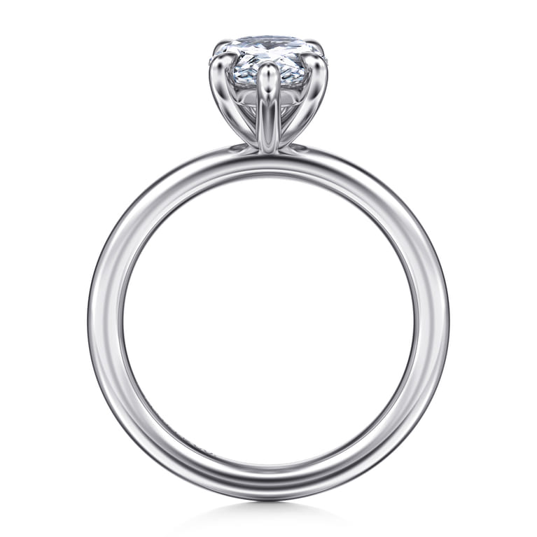 Lark - 14K White Gold Pear Shape Solitaire Engagement Ring - Shot 2