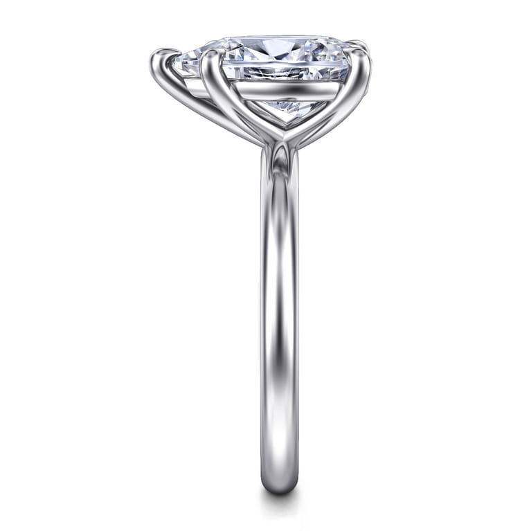 Lark - 14K White Gold Pear Shape Solitaire Engagement Ring - Shot 5