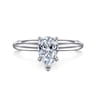 Lark - 14K White Gold Pear Shape Solitaire Engagement Ring