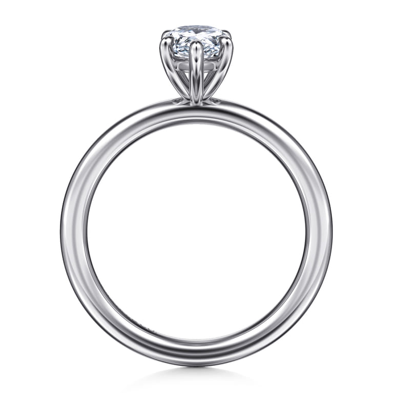 Lark - 14K White Gold Pear Shape Solitaire Engagement Ring - Shot 2