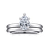 Lark - 14K White Gold Pear Shape Solitaire Engagement Ring