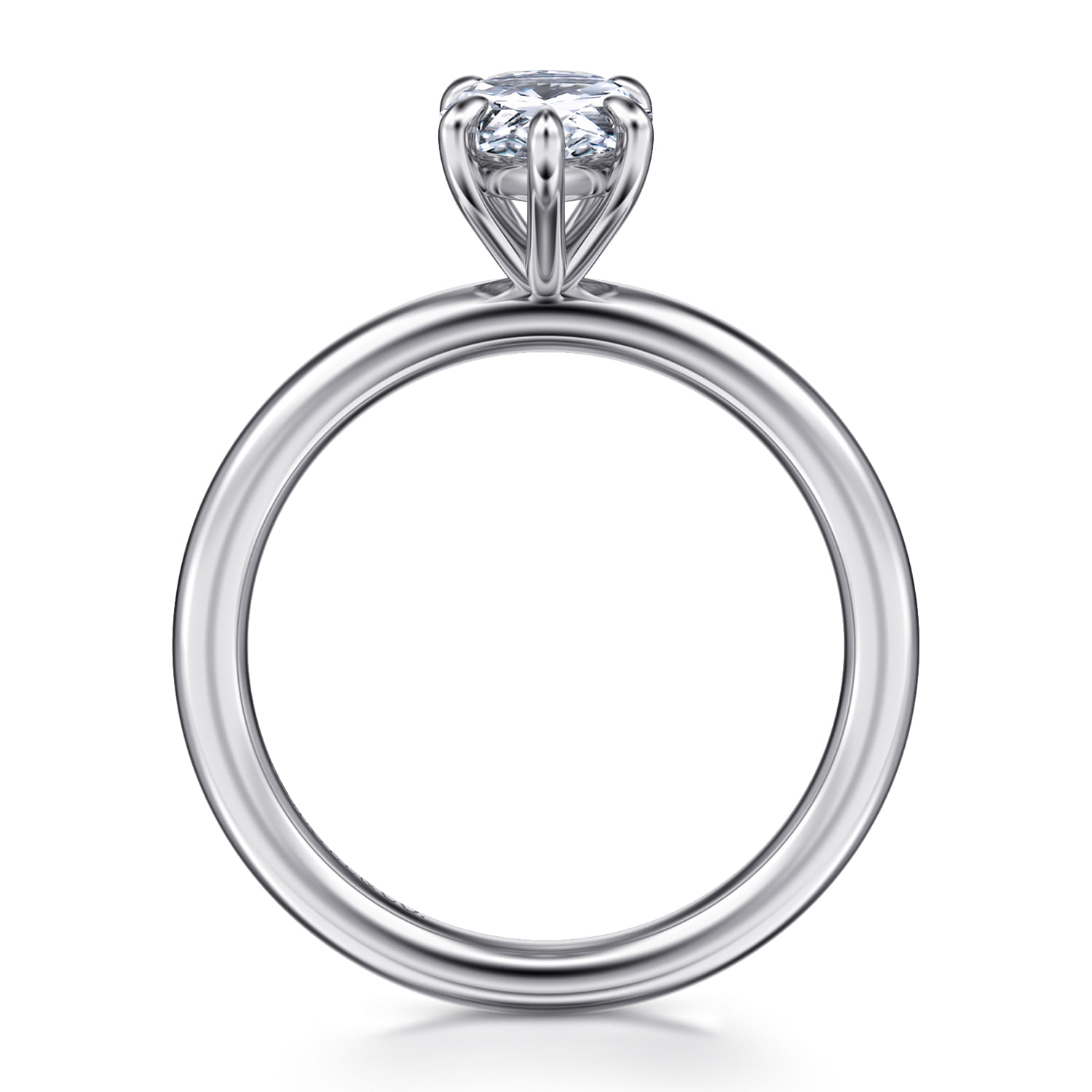 Lark - 14K White Gold Pear Shape Solitaire Engagement Ring - Shot 2