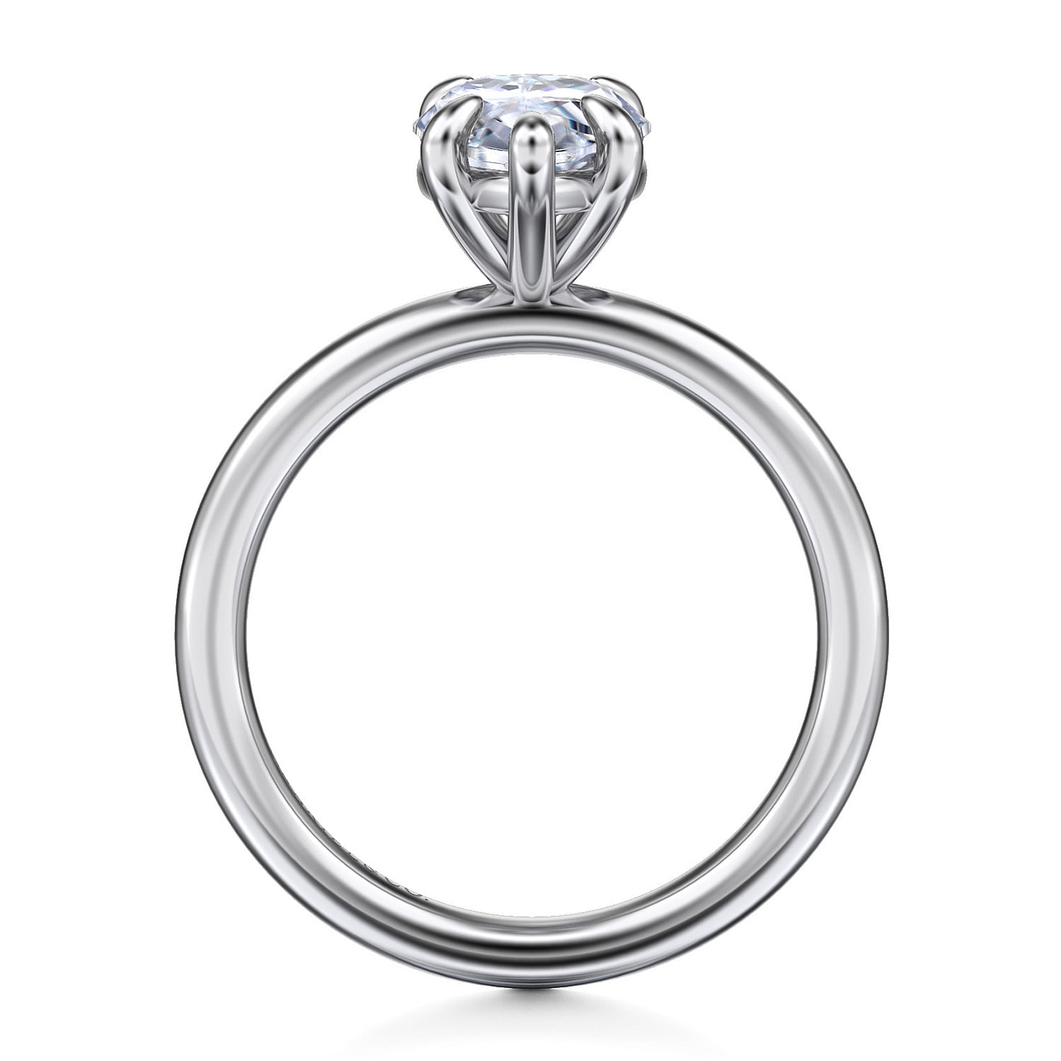 Lark - 14K White Gold Pear Shape Solitaire Engagement Ring - Shot 2
