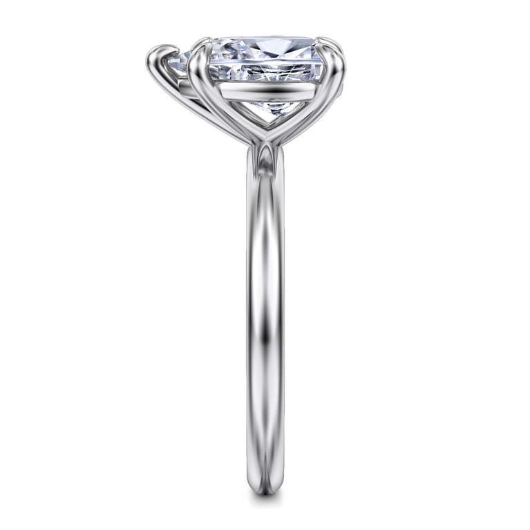 Lark - 14K White Gold Pear Shape Solitaire Engagement Ring - Shot 5