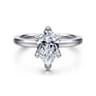 Emma - 14K White Gold Pear Shape Solitaire Engagement Ring