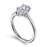 Anne - 14K White Gold Pear Shape Solitaire Diamond Engagement Ring