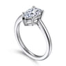 Anushka - 14K White Gold Pear Shape Solitaire Diamond Engagement Ring