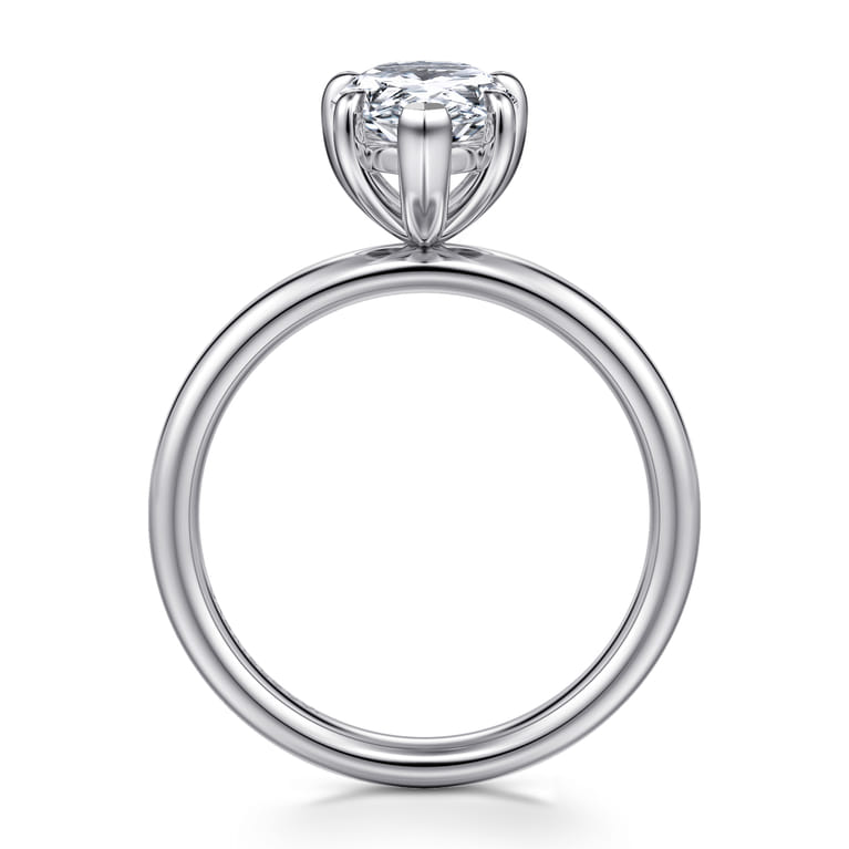 Unite - 14K White Gold Pear Shape Solitaire Diamond Engagement Ring - Shot 2