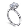 Unite - 14K White Gold Pear Shape Solitaire Diamond Engagement Ring