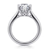Nola - 14K White Gold Pear Shape Lotus Diamond Engagement Ring