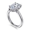Nola - 14K White Gold Pear Shape Lotus Diamond Engagement Ring