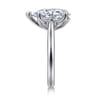 Nola - 14K White Gold Pear Shape Lotus Diamond Engagement Ring