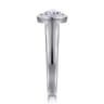 Zariah - 14K White Gold Pear Shape Bezel Set Solitaire Diamond Engagement Ring