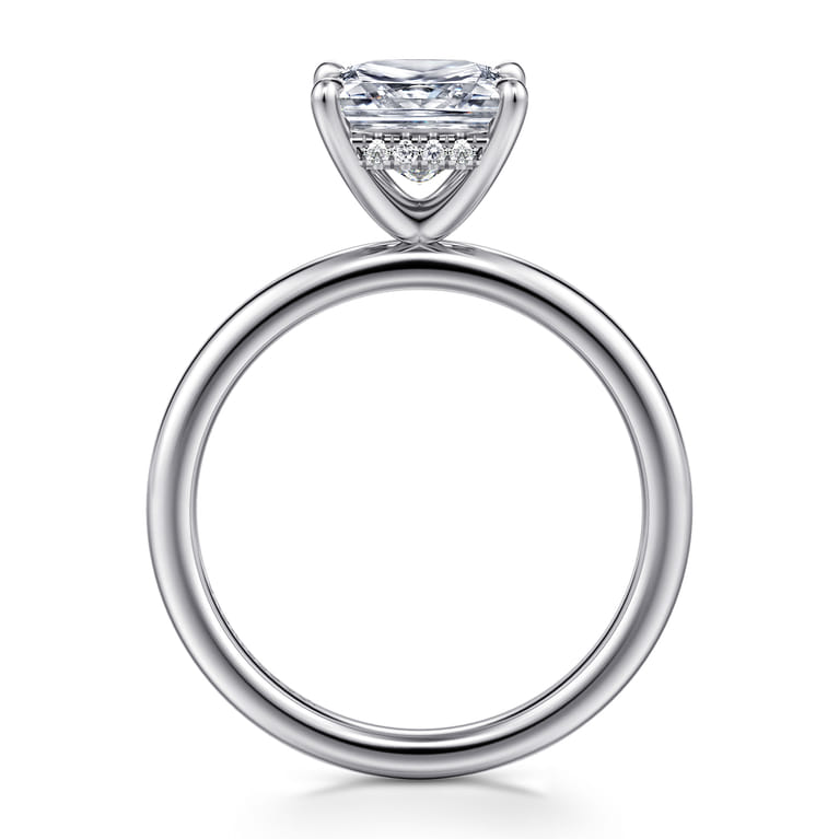 Cari - 14K White Gold Princess Diamond Engagement Ring - 0.06 ct - Shot 2