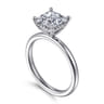 Cari - 14K White Gold Princess Diamond Engagement Ring - 0.06 ct