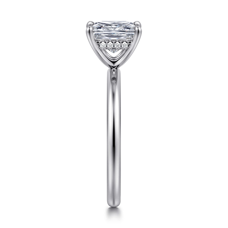 Cari - 14K White Gold Princess Diamond Engagement Ring - 0.06 ct - Shot 4