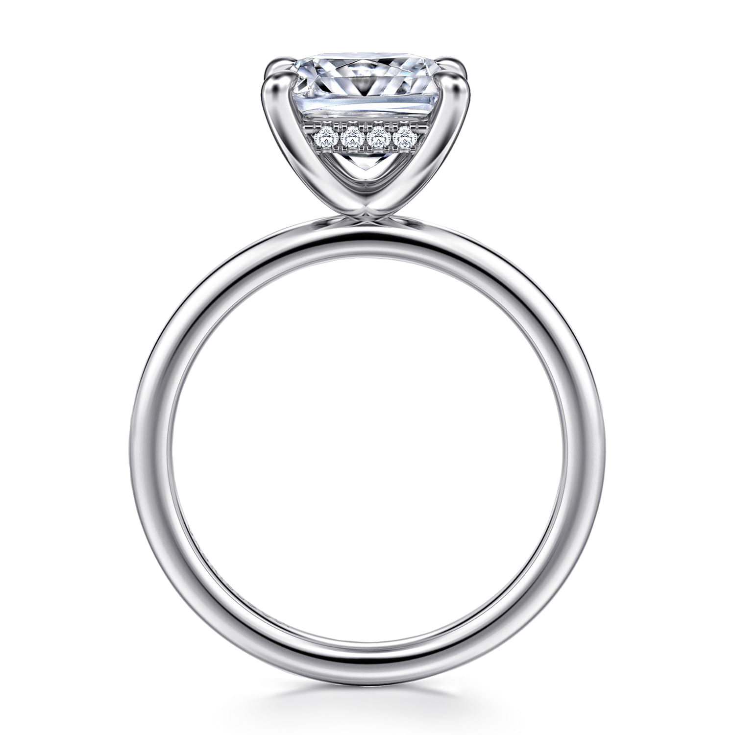 Cari - 14K White Gold Princess Diamond Engagement Ring - 0.07 ct - Shot 2