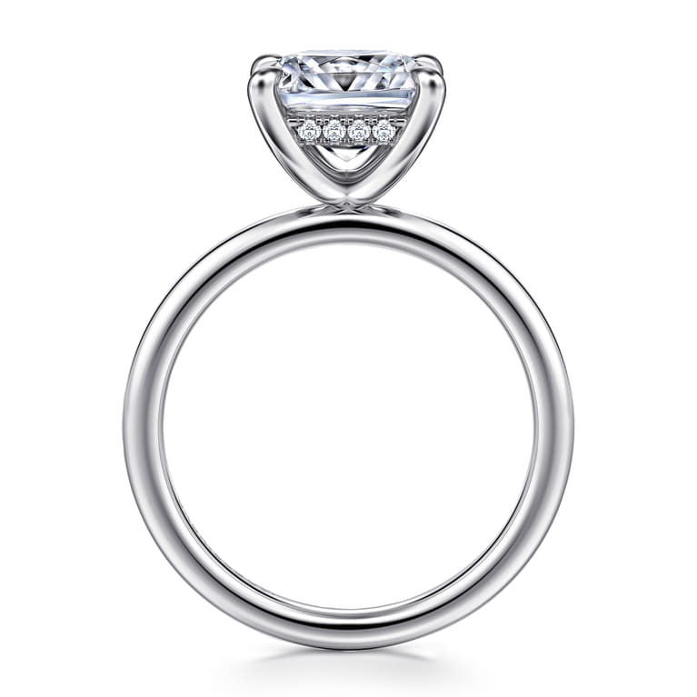 Cari - 14K White Gold Princess Diamond Engagement Ring - 0.07 ct - Shot 2